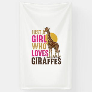 Banderoles Fille qui aime les girafes Vintage Giraffe Shirt D