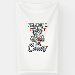 Banderoles Fille qui aime les vaches Design de chemise de vac