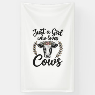 Banderoles Fille Vintage Qui Aime Les Vaches Fleur Cow Chemis