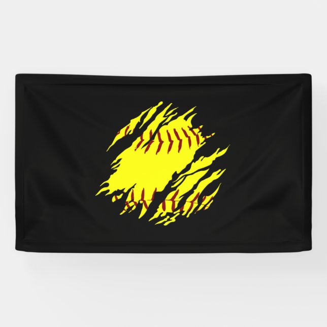 Banderoles Filles Softball Stitch (Horizontal)