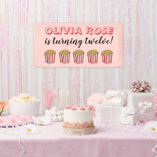 Banderoles Film Cinéma Nuit Slepover Popcorn Anniversaire