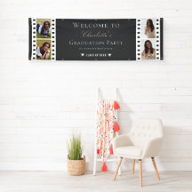 Filmstrip Four Photo Collage Graduation | Gray