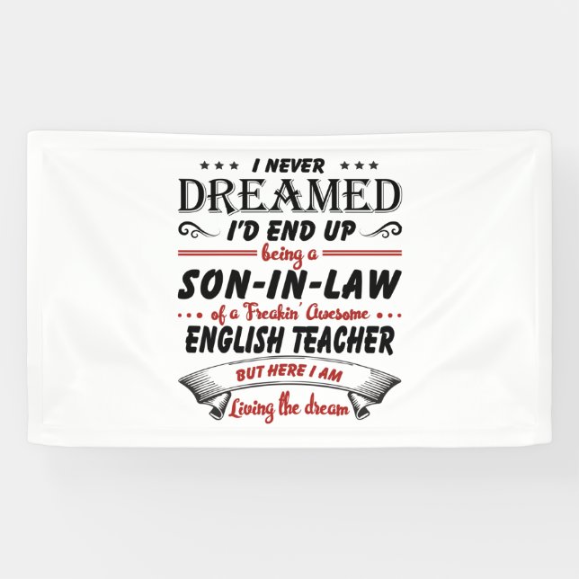 Banderoles Fils En Droit De L'Enseignant Anglais Awesome (Horizontal)