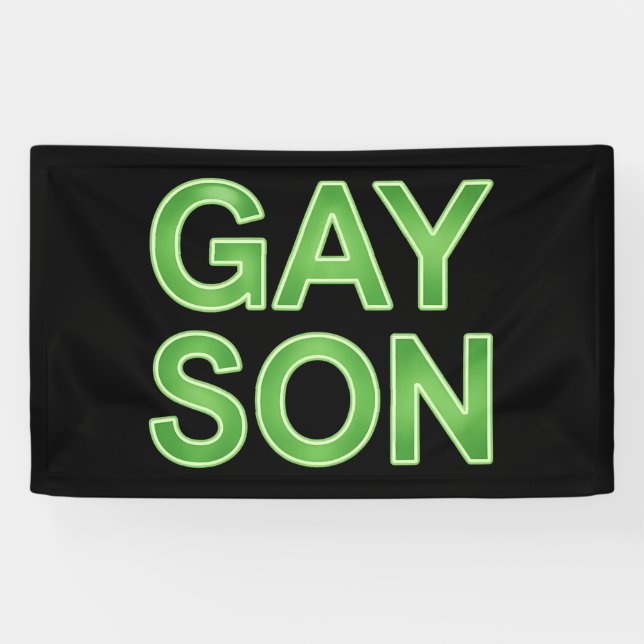 Banderoles Fils gay drôle Fierté LGBTQ (Horizontal)