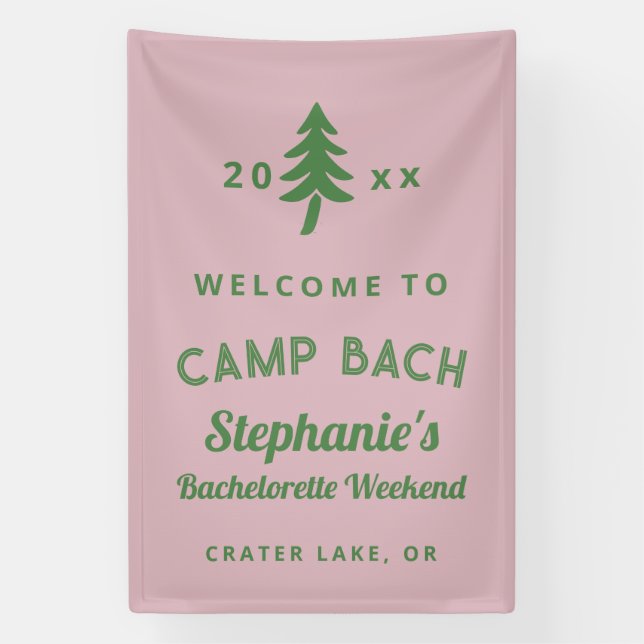 Banderoles Fin de semaine de bachelorette de Bach de Camp Ver (Verticale)