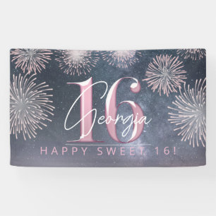 Banderoles Fireworks Sweet 16 Midnight Blush ID984