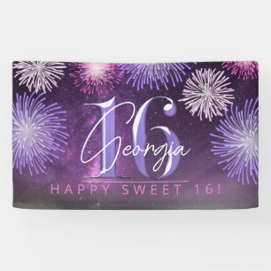 Banderoles Fireworks Sweet 16 Purple ID984