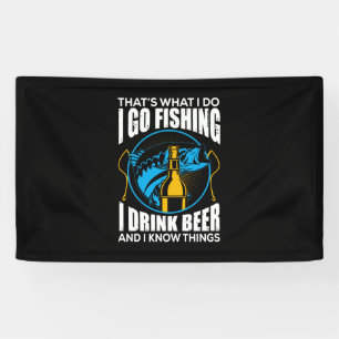 Banderoles Fisher I Go Fishing I Drink Beer