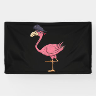 Banderoles Flamant rose rose Pirate Avec Halloween Eyepatch