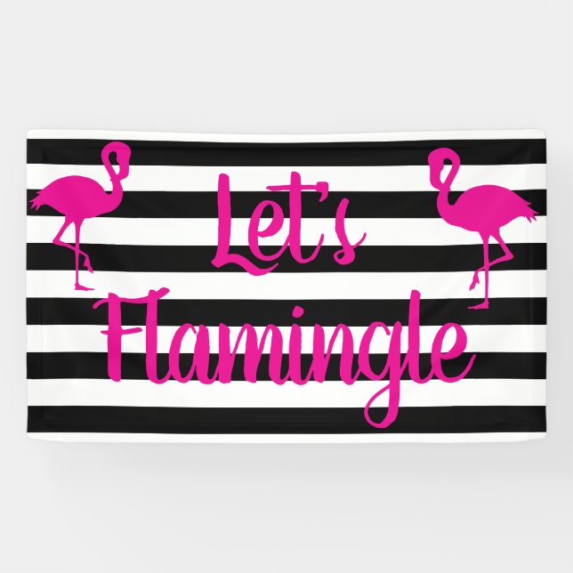 Banderoles Flamingle Flamant rose rose (Horizontal)