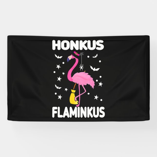 Banderoles Flamingoo | Honkus Flaminkus Halloween Flamingoo (Horizontal)