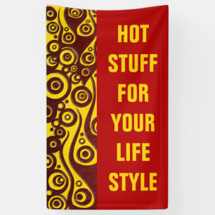 Banderoles Flammes de tatouage & cercles rouge + votre dos. &