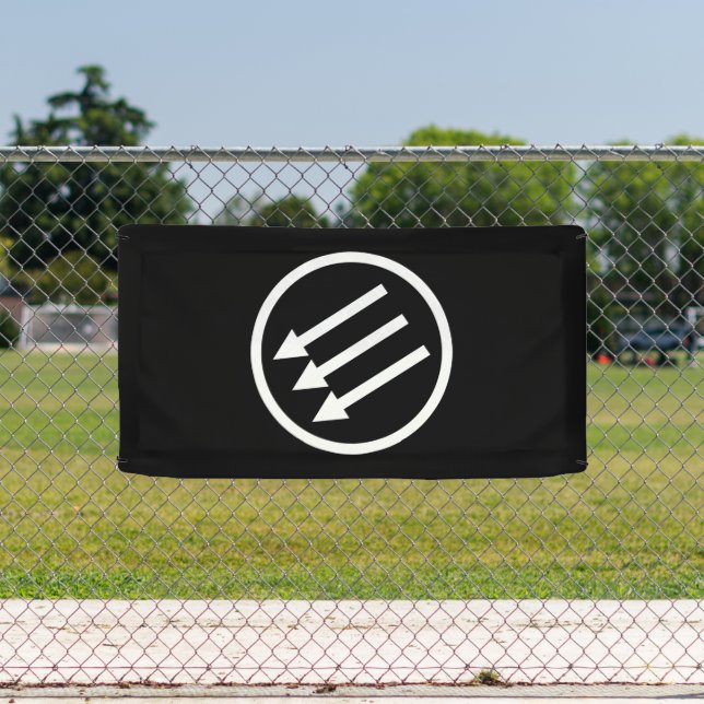 Banderoles Flèches blanches anti-fascisme (Insitu)