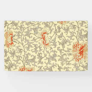 Banderoles Fleur botanique florale grise rose vintage