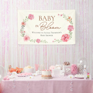 Banderoles Fleur de bébé Fille Fête prénatale