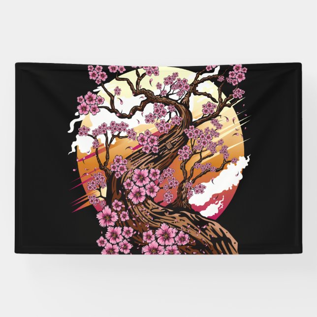 Banderoles Fleur de cerisier sauvage (Horizontal)