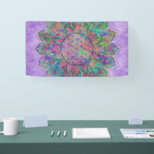 Banderoles Fleur de la vie - Indien Mandala 7c