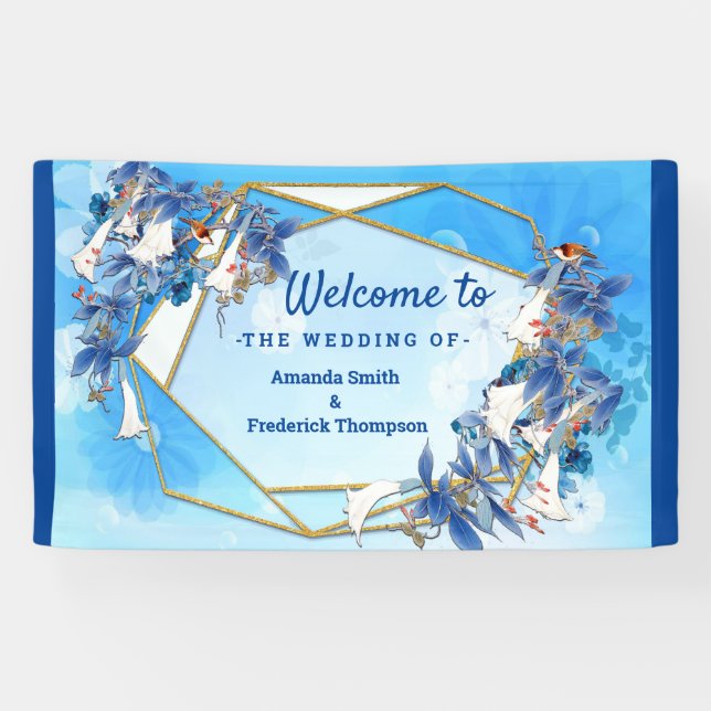 Banderoles Fleur de lune d'aquarelle blanche illustrée (Horizontal)