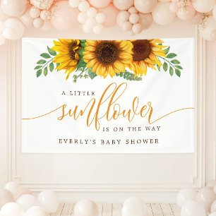 Banderoles Fleur de petit tournesol en route Baby Shower