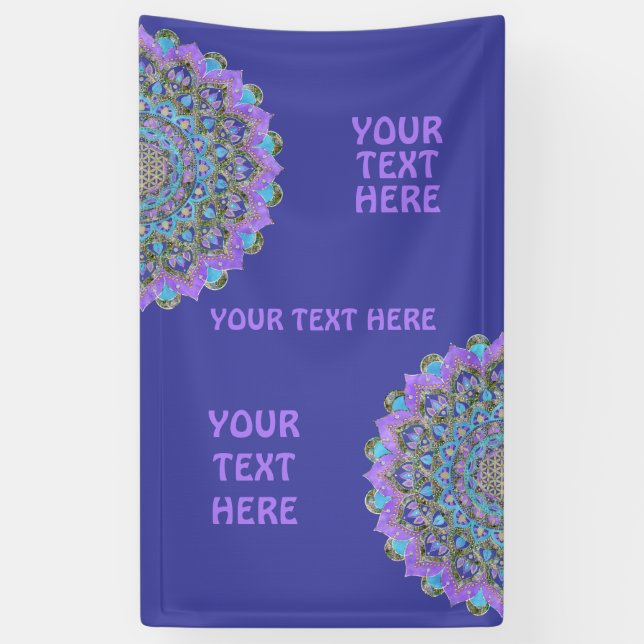 Banderoles Fleur De Vie - Mandala India Style 2 (Vertical)