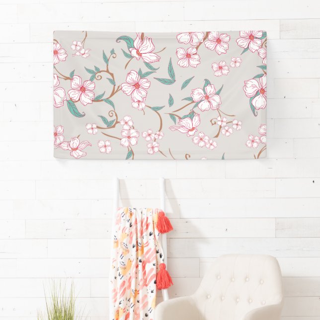 Banderoles Fleurs déplaisantes Motif 6 (En situation)