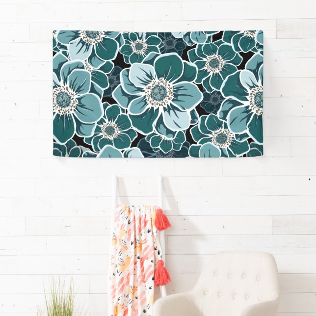 Banderoles Fleurs Mandala (En situation)
