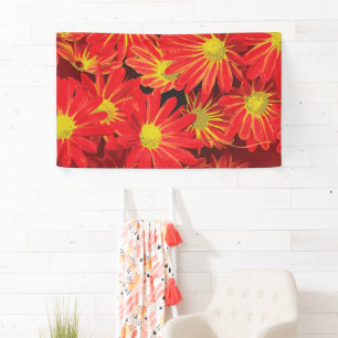 Banderoles Fleurs rouges et jaunes 1