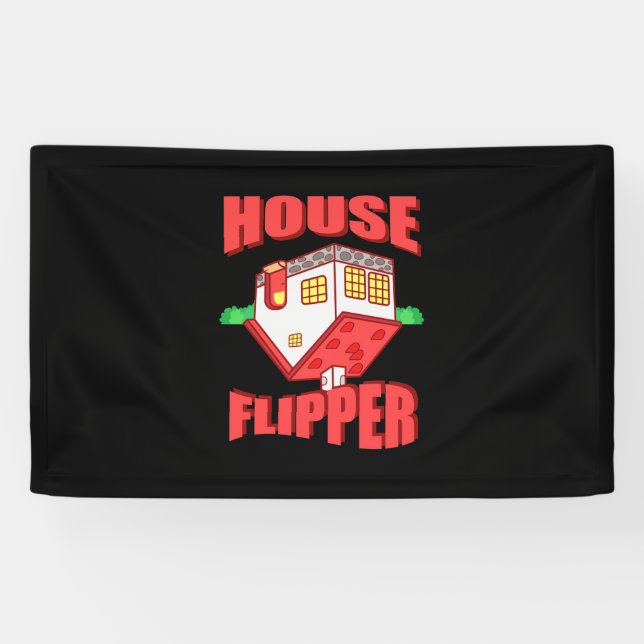 Banderoles Flipper de la maison de l'agent immobilier (Horizontal)