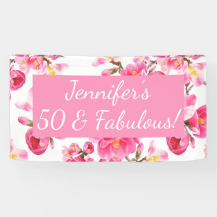 Banderoles Floral 50 et Fabuleux 50e anniversaire