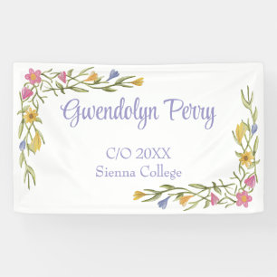 Banderoles Floral Boho College Graduation Party