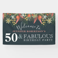 Floral moderne 50 et fabuleuse fête d'anniversaire