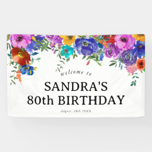 Banderoles Florales aquarelles vives et audacieuses pour 80e