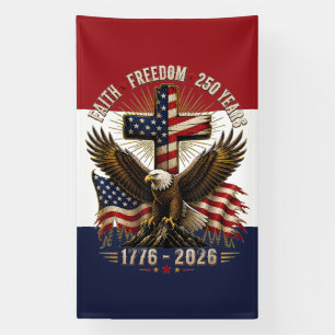 Banderoles Foi et Liberté Art de l'Aigle Patriotique   250 An