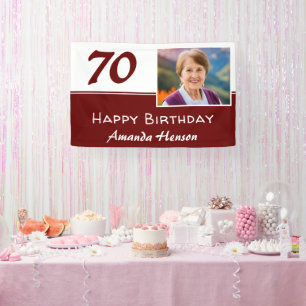 Banderoles Fond de décor pour photo de fête d'anniversaire 70