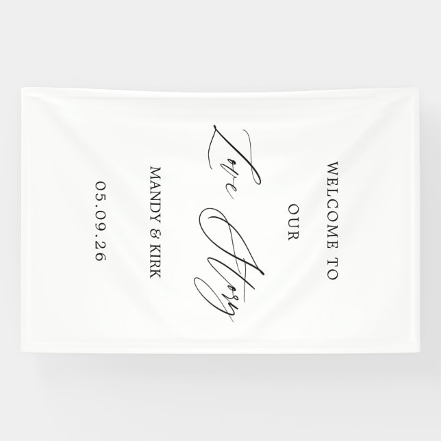 Banderoles Fond de mariage de bienvenue (Horizontal)