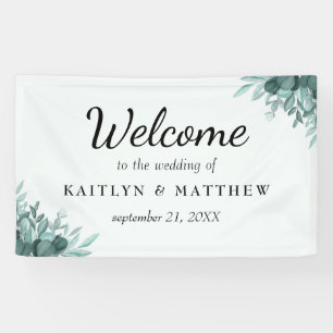 Banderoles Fond de Mariage de lisses botaniques rustiques