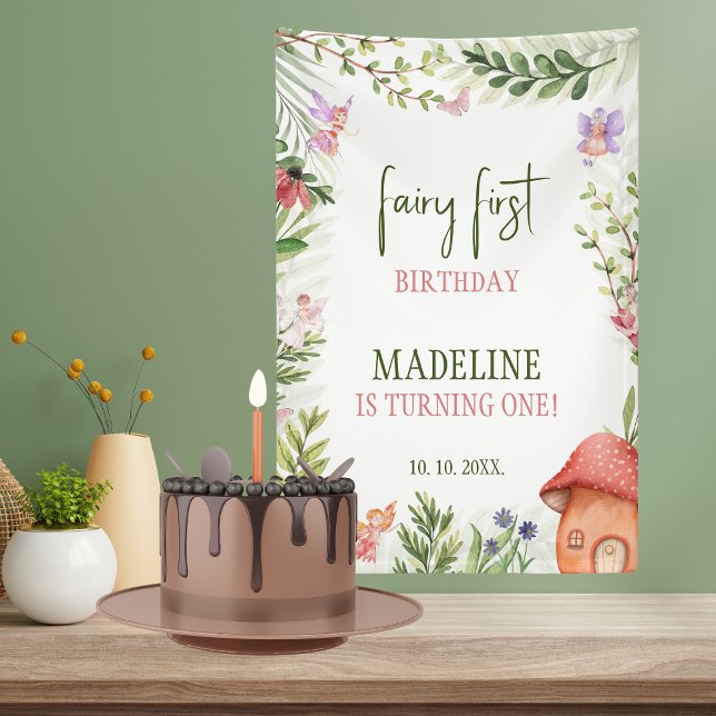 Banderoles Fond de première année de fée Forêt enchantée (Créateur téléchargé)