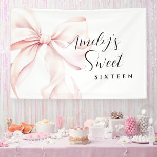 Banderoles Fond de scène d'anniversaire Sweet Sixteen avec ru