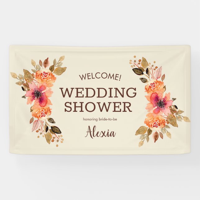Banderoles Fond de scène pour douche de mariée florale d'auto (Horizontal)
