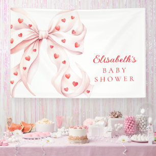 Banderoles Fond de toile de fond de bébé rose Petit Chéri pou