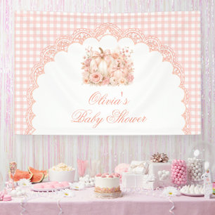 Banderoles Fond de toile de fond de shower bébé avec noeud fl
