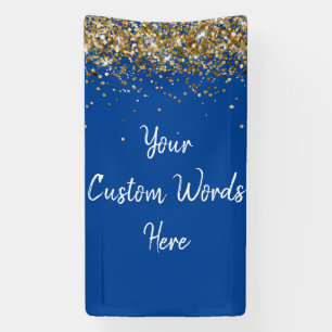 Banderoles Fond personnalisé pour fête d'anniversaire bleu bl
