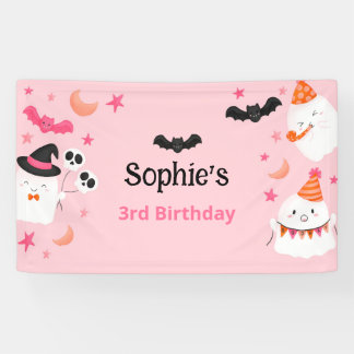 Banderoles Fond personnalisé rose gothique mignon pour fête d