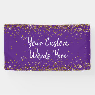 Banderoles Fond personnalisé violet pour fête d'anniversaire