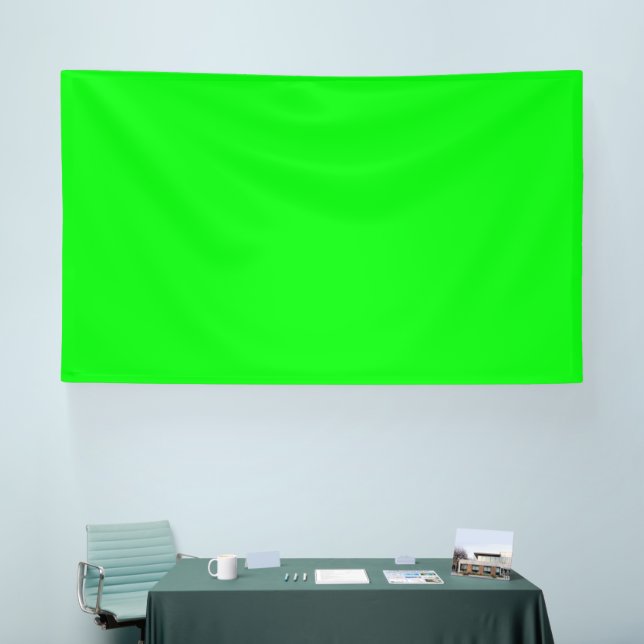 Banderoles Fond vert néon uni écran chroma key pour travail à (Salon professionnel)