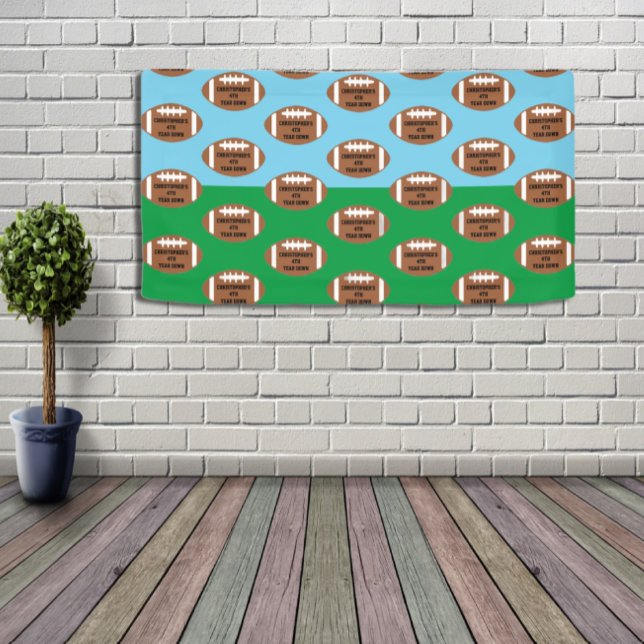 Banderoles Football 4e année de bas anniversaire (Créateur téléchargé)