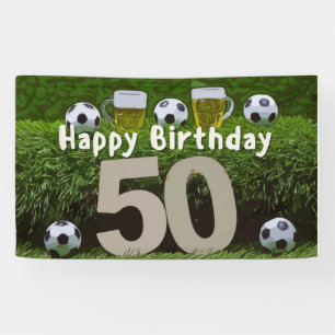 Banderoles Football 50e anniversaire avec balle 