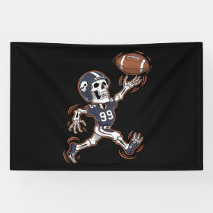 Banderoles Football américain Squelette Halloween Football