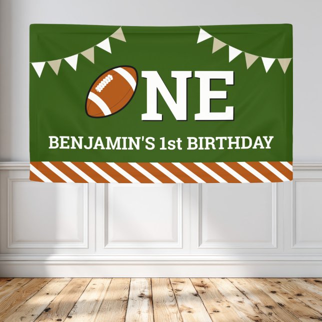 Banderoles Football personnalisé 1er anniversaire (Créateur téléchargé)