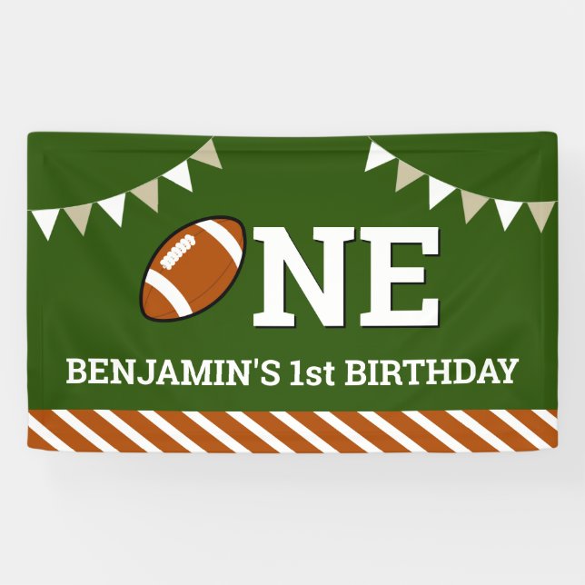 Banderoles Football personnalisé 1er anniversaire (Horizontal)